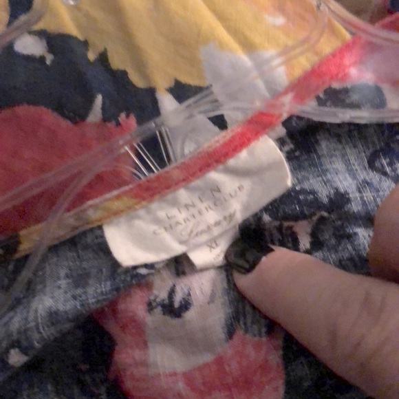 LINEN CHARTER CLUB WOMENS BLOUSE- SIZE XL- GENTLY WORN - Picture 5 of 7